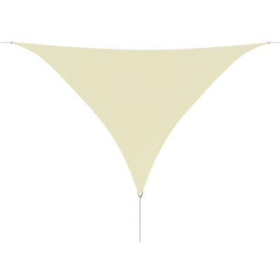 vidaXL مظلة شراعية قماش أكسفورد مثلثة الشكل 3.6×3.6×3.6 سم كريمي