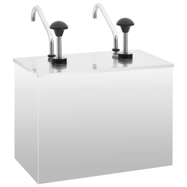 vidaXL موزع صلصة ستانلس ستيل 2 × 3.5 لتر