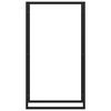 vidaXL رف حطب أسود غير لامع 80x28x154 سم فولاذ