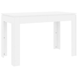vidaXL طاولة طعام لون أبيض 120&times;60&times;76 سم خشب صناعي