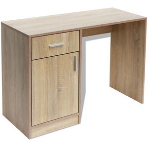 vidaXL مكتب مع درج و خزانة بلوطي 100&times;40&times;73 سم
