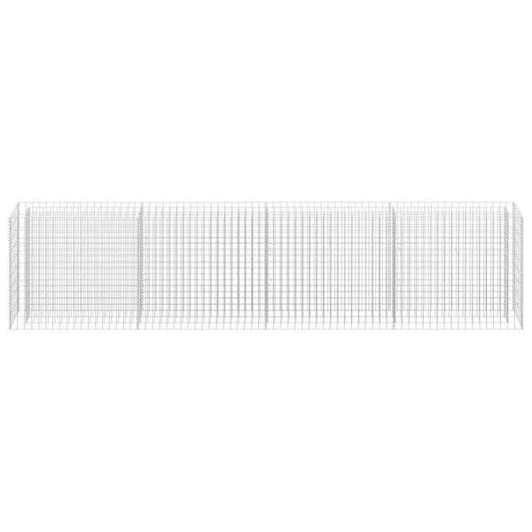 vidaXL حوض جابيون زراعي مرتفع فولاذ مجلفن 360×30×90 سم