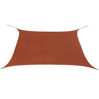 vidaXL مظلة شراعية قماش أكسفورد مربعة الشكل 2×2 سم قرميدي