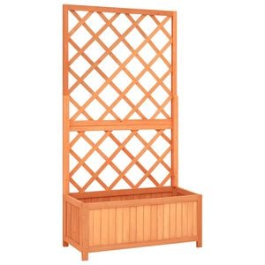 vidaXL أصيص تعريشة حديقة لون بني 70&times;30&times;135 سم خشب تنوب صلب