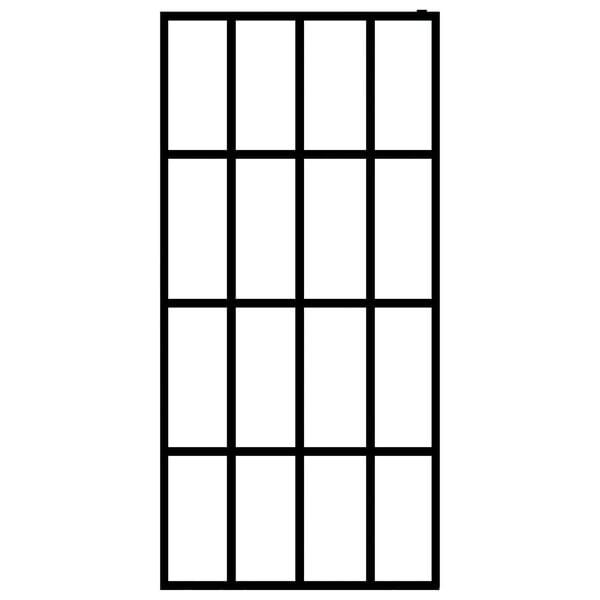 vidaXL حائط دش فاصل زجاج مقوى بلوري 140×195 سم