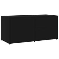 vidaXL خزانة تلفزيون لون أسود 80×34×36 سم خشب صناعي