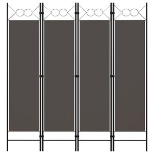 vidaXL مقسم غرفة ذو 4 ألواح أنثراسيت 160&times;180 سم