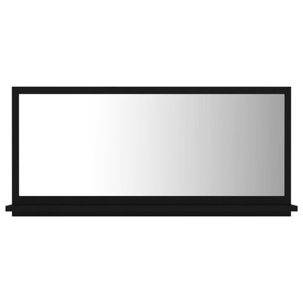 vidaXL مرآة حمام أسود 80&times;10.5&times;37 سم خشب حبيبي