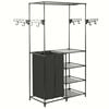 حامل ملابس فولاذ وقماش غير منسوج 158x44x87 سم أسود vidaXL