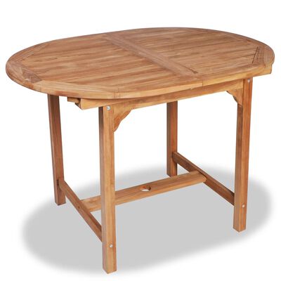 vidaXL طاولة حديقة قابلة للمد (110-160)×80×75 سم خشب ساج