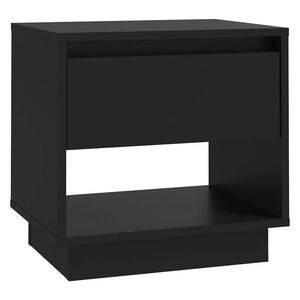 vidaXL خزانة جانب السرير أسود 45&times;34&times;44 سم خشب صناعي