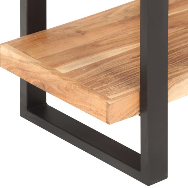 vidaXL خزانة كتب 4 طبقات 120&times;40&times;180 سم خشب أكاسيا صلب