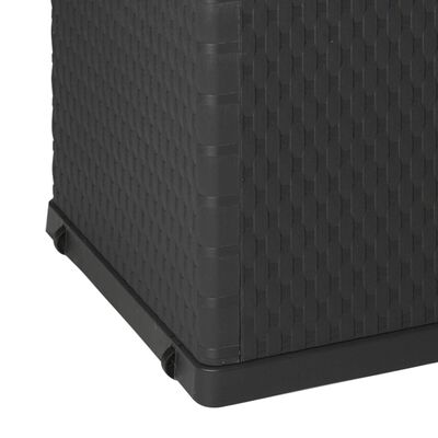 vidaXL صندوق تخزين للحديقة أنثراسيت 120×56×63 سم روطان بولي بروبيلين