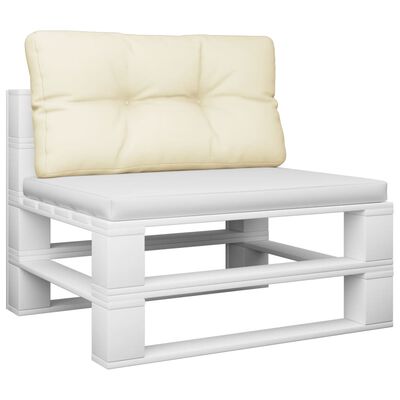 vidaXL وسادة أريكة طبليات كريمي 80×40×10 سم