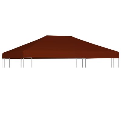 vidaXL سقف مظلة علوي 310 جرام/م² 3×4 م قرميدي