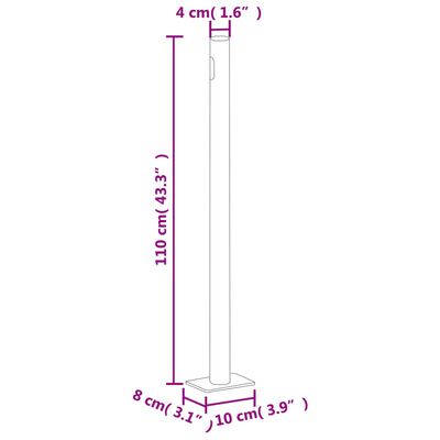 vidaXL مظلة فناء جانبية قابلة للسحب 180×300 سم كريمي
