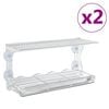 318304 vidaXL Window Bird Feeders 2 pcs Acrylic 30x12x15 cm - Untranslated