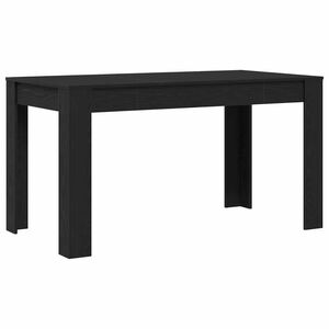 vidaXL طاولة طعام بلوط أسود 140 &times; 74.5 &times; 76 سم خشب صناعي