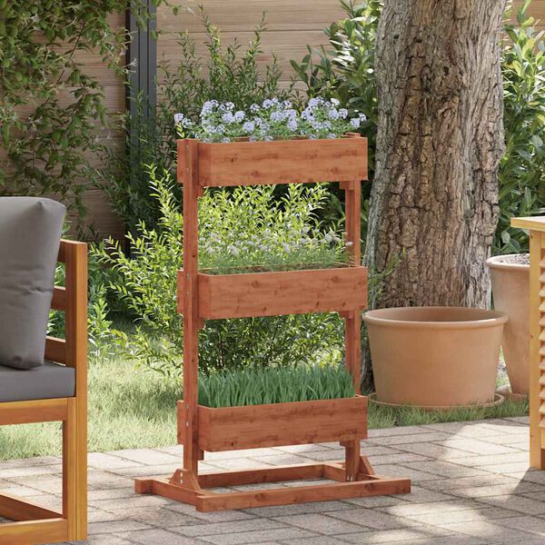 vidaXL حوض زرع 52&times;30&times;78 سم خشب تنوب