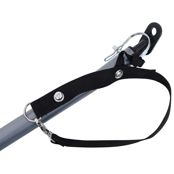 vidaXL عربة دراجة رمادي وبرتقالي 65 كجم