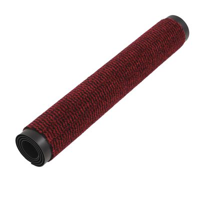 vidaXL سجادة مكافحة الأتربة مستطيلة خصل وبر 40×60 سم لون أحمر