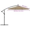vidaXL قماش بديل لشمسية كابولية رمادي بني 300 سم