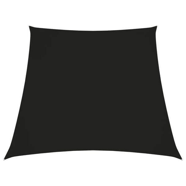 vidaXL مظلة شراعية قماش أكسفورد شبه منحرفة الشكل 5/4×3 م أسود