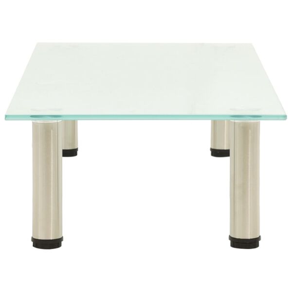 vidaXL حامل تلفزيون بلوري 80×35×17 سم زجاج مقسّى