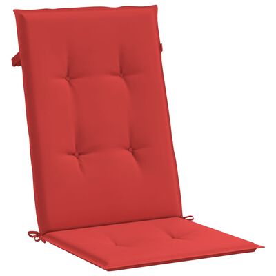 vidaXL وسائد كرسي حديقة 4 ق أحمر 120×50×3 سم
