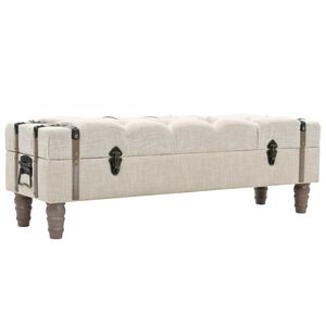 vidaXL مقعد تخزين خشب صلب وفولاذ 111&times;34&times;37 سم