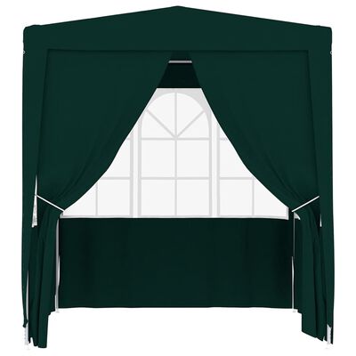 vidaXL خيمة حفلات احترافية بجدران جانبية 2×2 م أخضر 90 جم/م²