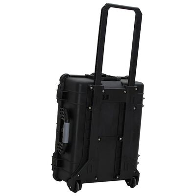 vidaXL حقيبة طيران بعجلات أسود 63×50×23 سم بولي بروبلين