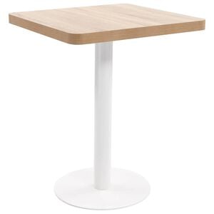 vidaXL طاولة بيسترو بنية فاتحة 60&times;60 سم من خشب MDF