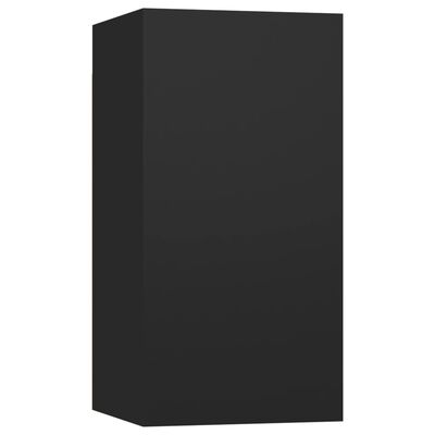 vidaXL خزانة تلفزيون أسود 30.5×30×60 سم خشب مضغوط