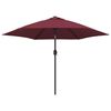 313752 vidaXL Outdoor Parasol with Metal Pole Bordeaux Red 300 cm - Untranslated