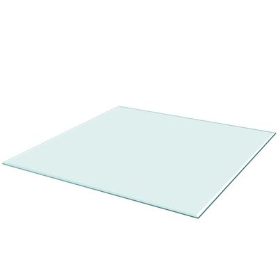 vidaXL سطح طاولة زجاج مقوى مربع 800×800 ملم