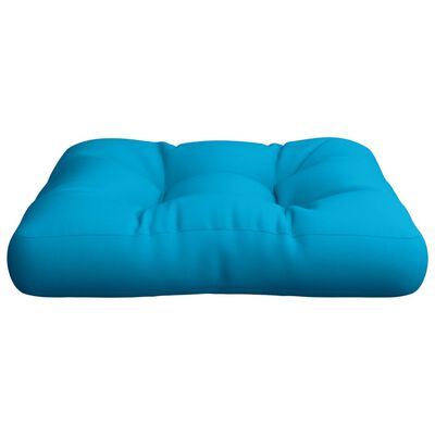 vidaXL وسادة أريكة طبلية أزرق 50×50×10 سم