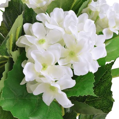 vidaXL نبات الكوبية الصناعي مع وعاء 60 سم أبيض