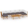 3087032 vidaXL 8 Piece Garden Lounge Set with Cushions Solid Acacia Wood (316265+2x316266+46671) - Untranslated