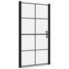 vidaXL أبواب دش زجاج مقسّى 100&times;178 سم أسود