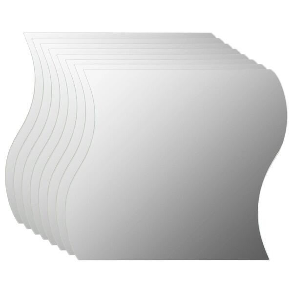 vidaXL مرآة حائطية 8 ق 20×20 سم زجاج مموج
