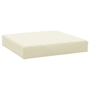 vidaXL وسائد طبلية كريمي 6x60x60 سم قماش أكسفورد