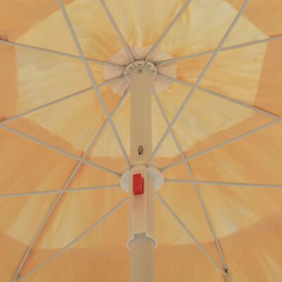 vidaXL مظلة شاطئ لون طبيعي 180 سم طراز هاواي