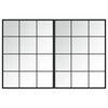 vidaXL مرايا حائط 2ق لون أسود 60x80 سم معدن