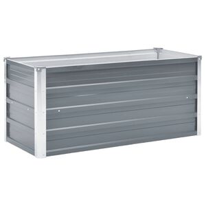 vidaXL حوض حديقة مرتفع فولاذ مجلفن 100&times;40&times;45 سم رمادي