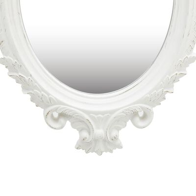 vidaXL مرآة حائط طراز قصر 56×76 سم أبيض