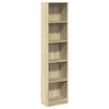 vidaXL Bookcase Sonoma Oak 40x24x176 cm Engineered Wood - Untranslated