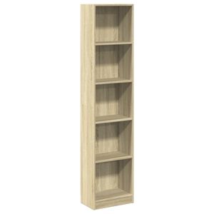 vidaXL Bookcase Sonoma Oak 40x24x176 cm Engineered Wood - Untranslated