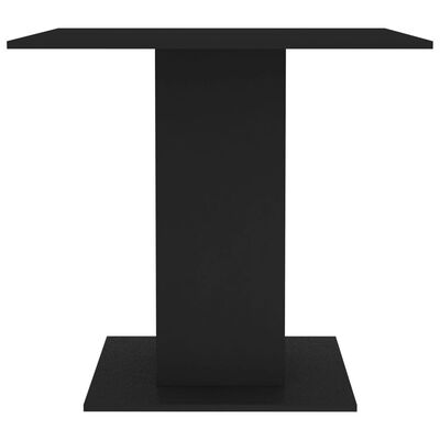 vidaXL طاولة سفرة أسود 80×80×75 سم خشب مضغوط