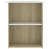vidaXL مكتب أبيض وسونوما اوك 110×60×73 سم خشب مضغوط